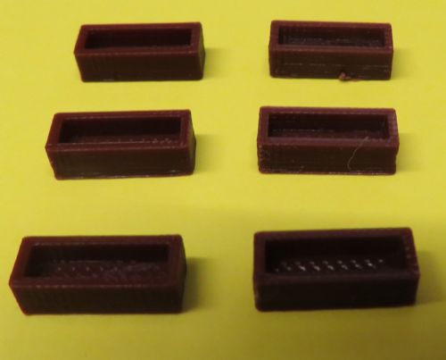 N Scale Flower Boxes - Pack of 6
